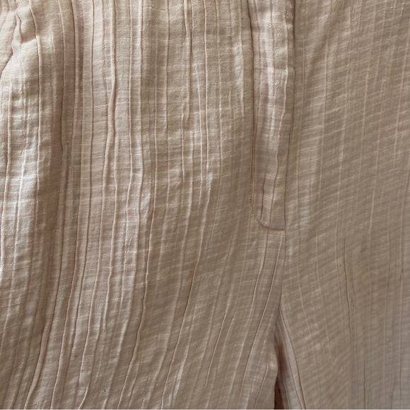 Massimo Dutti Dusty Pastel Rose Flowy Wide Leg Pant S Textured - Picture 6 of 6